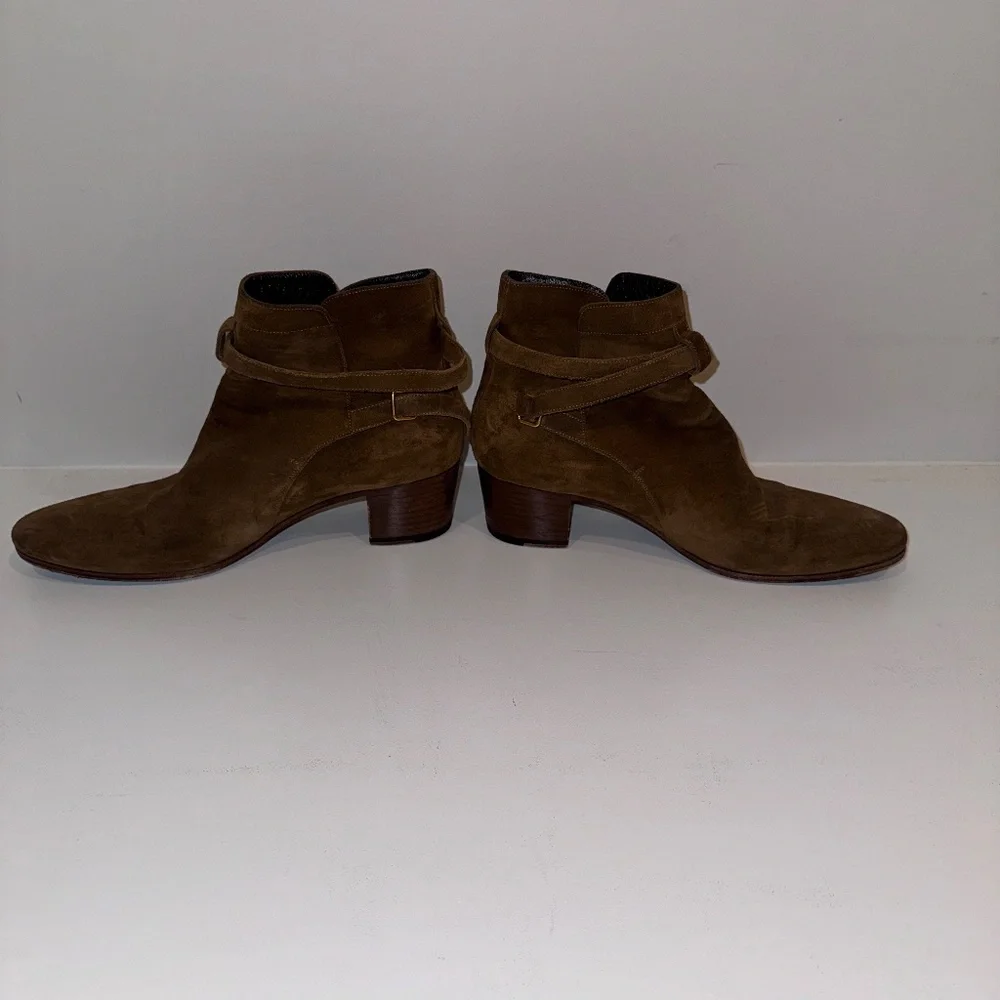Saint Laurent Women's Suede Moto Boots (used) - Picture 2 of 3